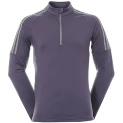 Adidas Golf Adidas 3 Stripes 1/4 Zip Sweatshirt - Purple