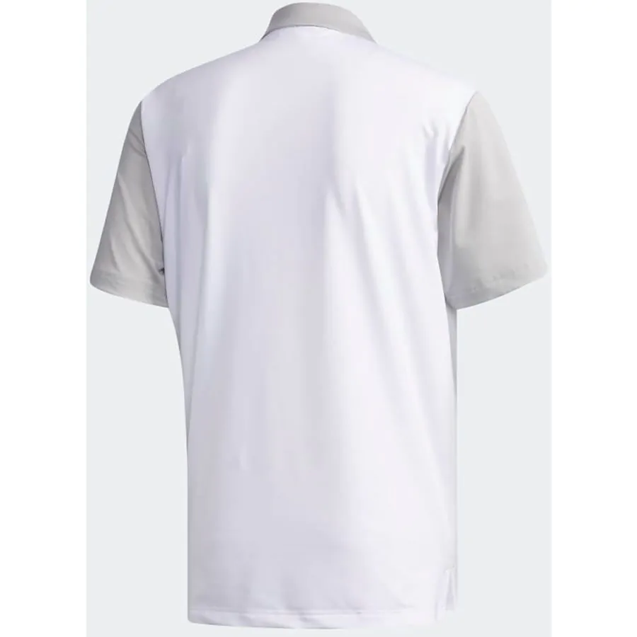 Adidas Golf Adidas Ultimate 365 3-Stripe Polo - White/Grey 2 Adidas Golf Adidas Ultimate 365 3-Stripe Polo - White/Grey - Image 2