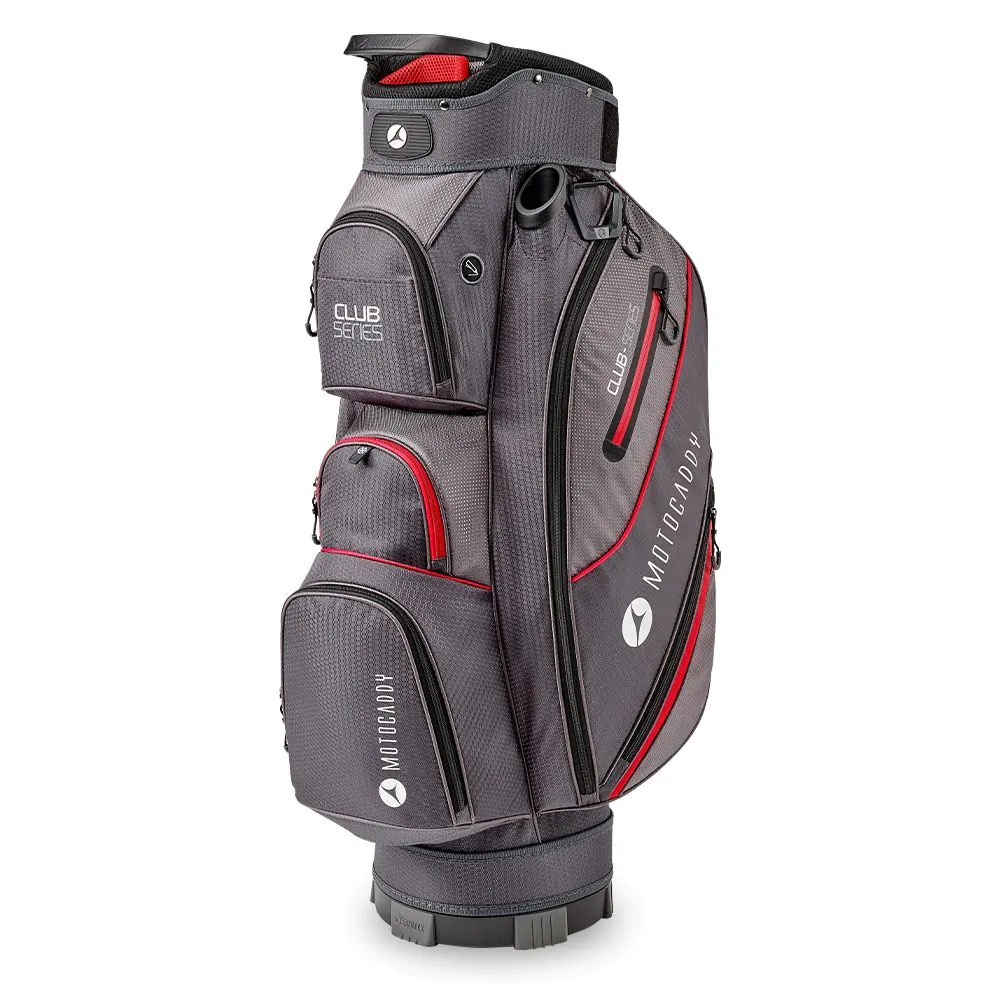 Motocaddy Club Series Cart Bag 2022 - Charcoal/Red 2 Motocaddy Club Series Cart Bag 2022 - Charcoal/Red - Image 2