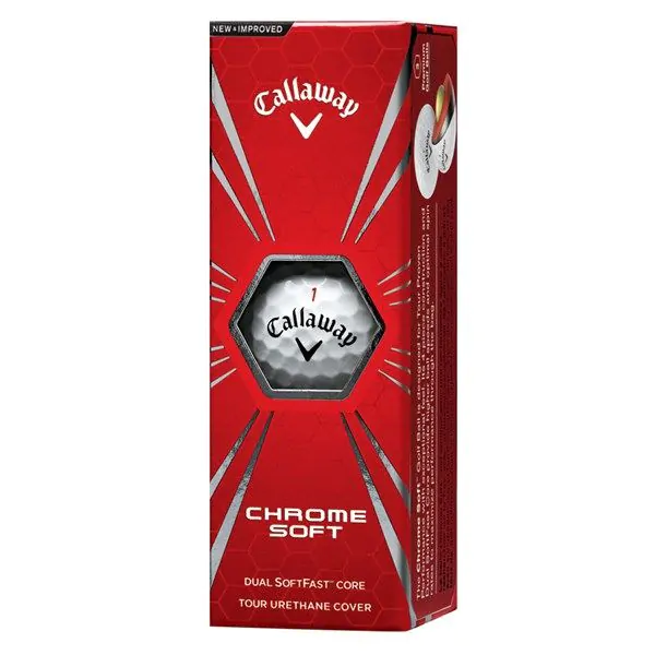 Callaway Chrome Soft Golf Balls - White (3 Ball Pack) 4 Callaway Chrome Soft Golf Balls - White (3 Ball Pack) - Image 4