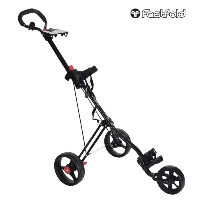 Fastfold Force 3 Wheeled Golf Trolley - Black 1 Fastfold Force 3 Wheeled Golf Trolley - Black
