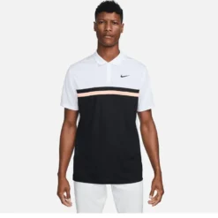 Nike Dri-Fit Victory Golf Polo - White/Black/Artic Orange