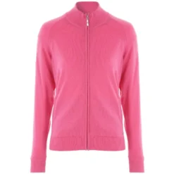 ProQuip CHLOE Ladies Lined Merino Cardigan - Rose