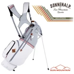Sun Mountain 2023 Mid Stripe Stand Bag - White/Cadet/Brick