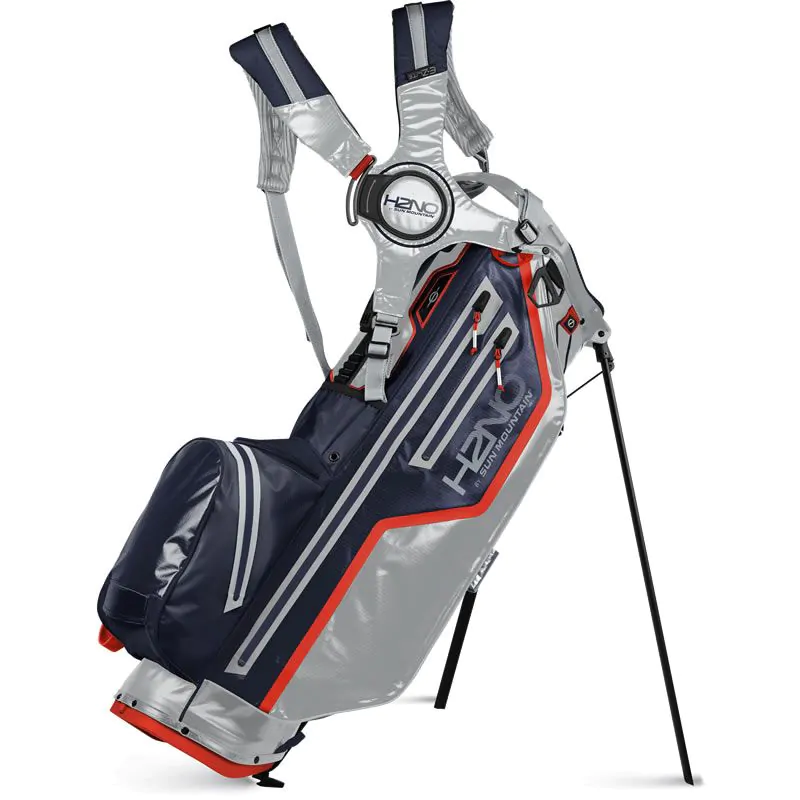 Sun Mountain 2022 H2NO 14 Way Stand Bag - Cadet/Navy/Inferno 1 Sun Mountain 2022 H2NO 14 Way Stand Bag - Cadet/Navy/Inferno