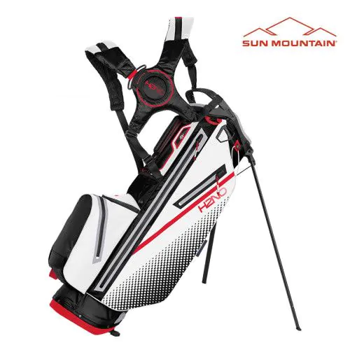 Sun Mountain 2023 H2NO 14 Way Stand Bag - Black/White/Red 1 Sun Mountain 2023 H2NO 14 Way Stand Bag - Black/White/Red