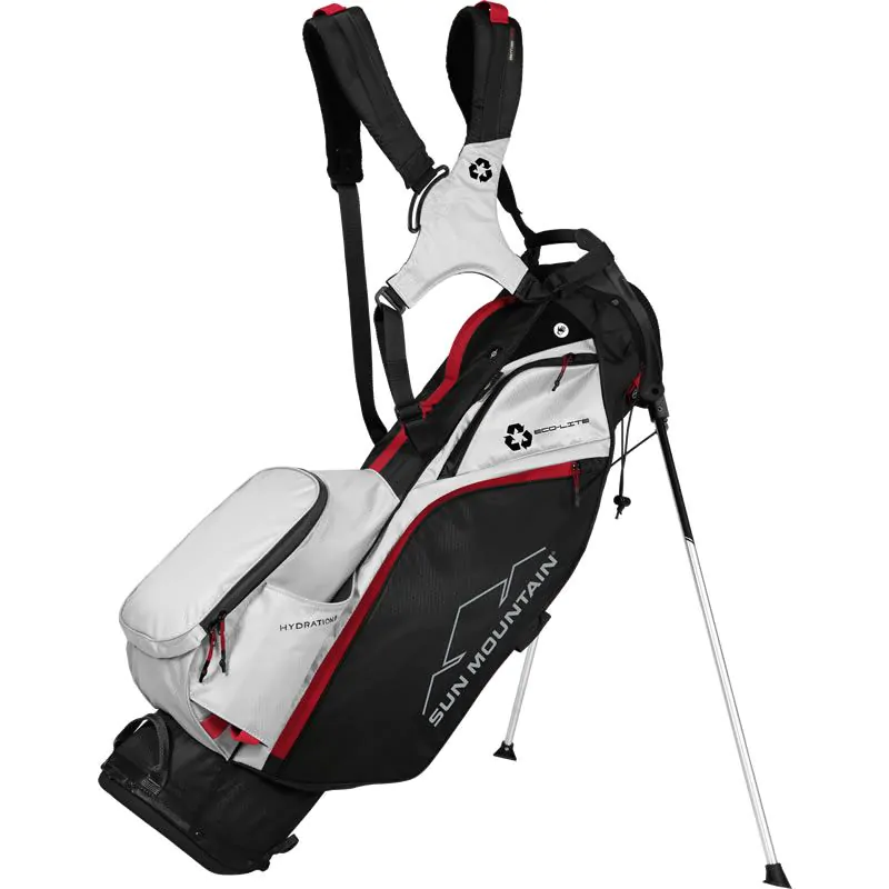 Sun Mountain 2022 Eco-Lite EWP 14 Way Stand Bag - Black/White/Red 1 Sun Mountain 2022 Eco-Lite EWP 14 Way Stand Bag - Black/White/Red