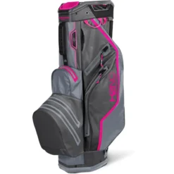 Sun Mountain 2022 H2NO Lite Waterproof Cart Bag - Gunmetal/Pink/Cadet