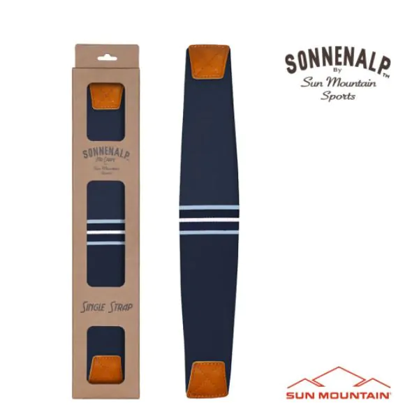 Sun Mountain 2023 Mid Stripe Strap - Navy/Frost 1 Sun Mountain 2023 Mid Stripe Strap - Navy/Frost