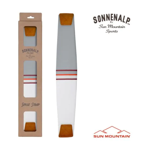 Sun Mountain 2023 Mid Stripe Strap - White/Cadet/Brick 1 Sun Mountain 2023 Mid Stripe Strap - White/Cadet/Brick