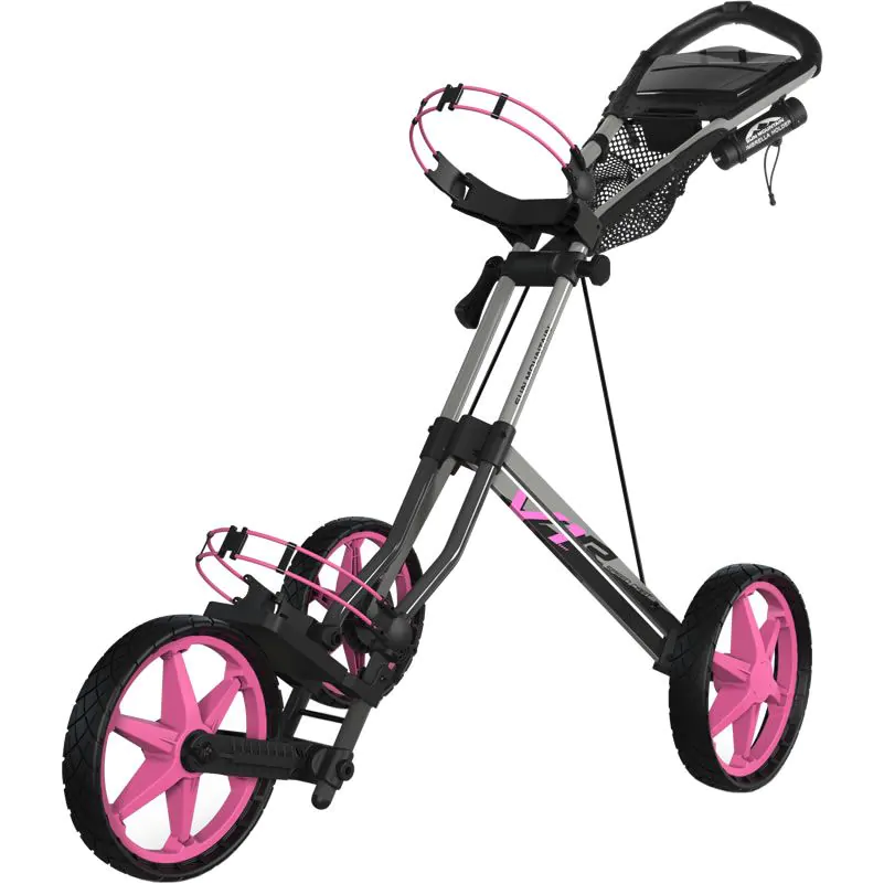Sun Mountain 2022 SpeedCart V1R Push Cart - Gunmetal/Pink 1 Sun Mountain 2022 SpeedCart V1R Push Cart - Gunmetal/Pink