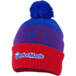 Taylormade Mens Bobble Beanie - Red/Royal