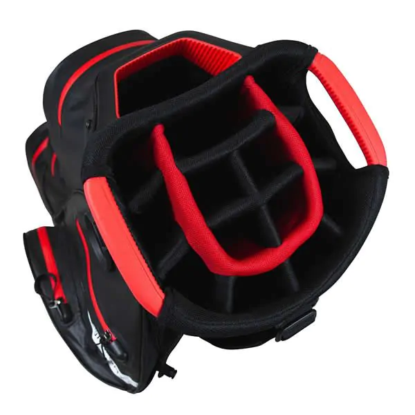 Taylormade Storm Dry Waterproof Cart Bag - Black/Red 2 Taylormade Storm Dry Waterproof Cart Bag - Black/Red - Image 2