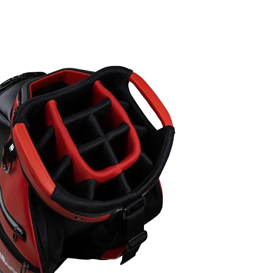 Taylormade Deluxe Cart Golf Bag - Red/Black 2 Taylormade Deluxe Cart Golf Bag - Red/Black - Image 2