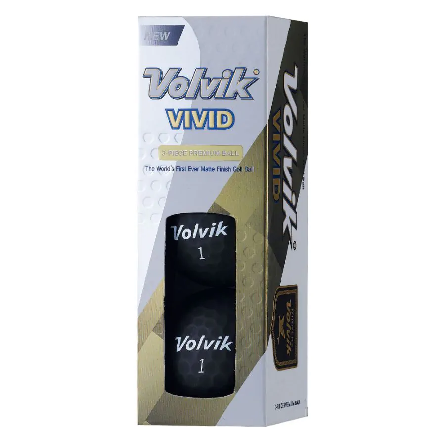 Volvik Vivid Golf Balls - Black (3 Ball Pack) 1 Volvik Vivid Golf Balls - Black (3 Ball Pack)