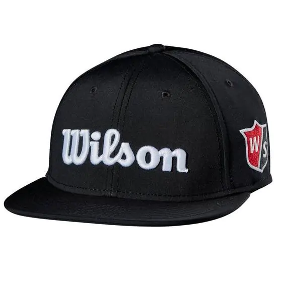 Wilson Staff Tour Flat Brim Cap - Black 1 Wilson Staff Tour Flat Brim Cap - Black