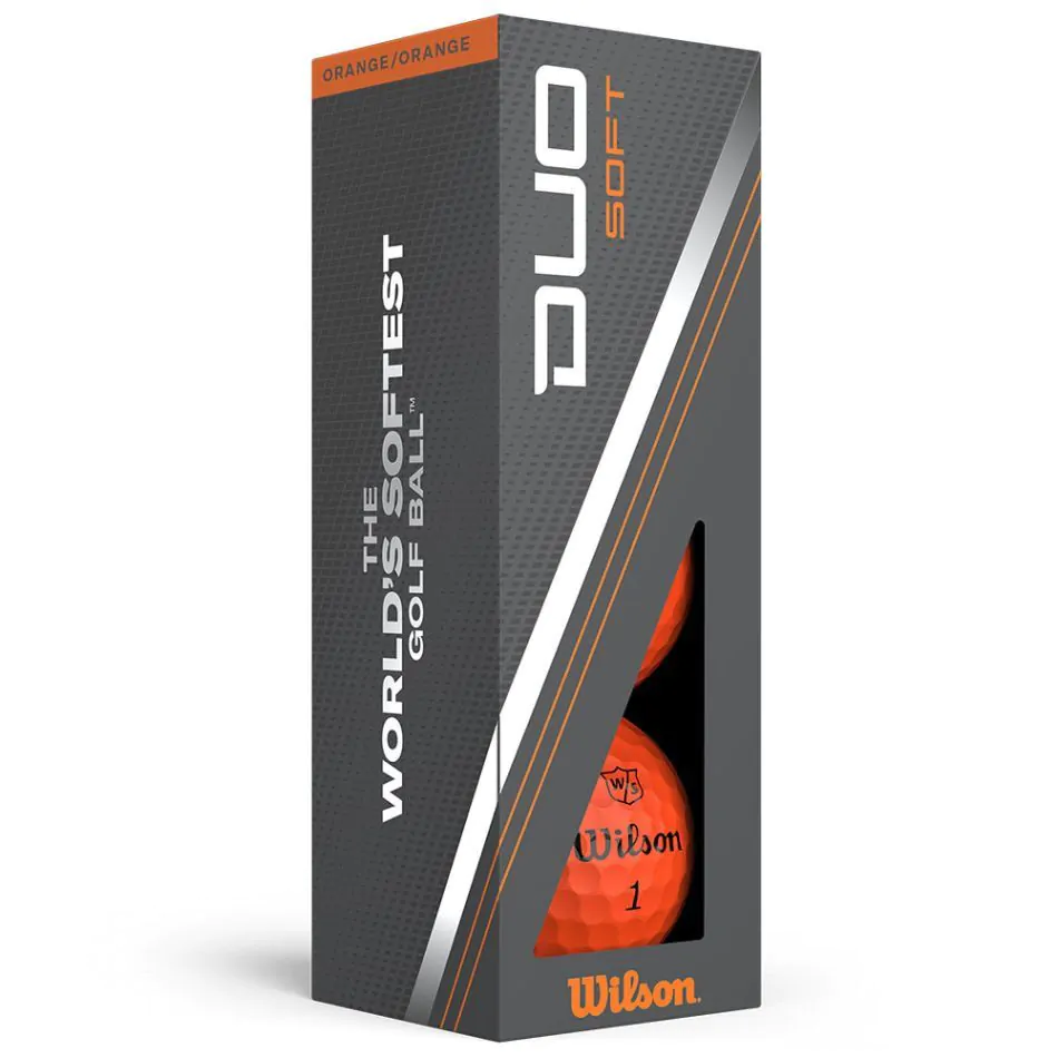Wilson Staff Duo Soft Orange Golf Balls - Dozen 2 Wilson Staff Duo Soft Orange Golf Balls - Dozen - Image 2