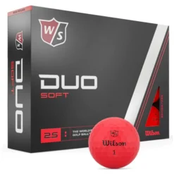 Wilson Staff Duo Soft Red Golf Balls - Dozen -Golf Discount Store ws staff duo soft red 3