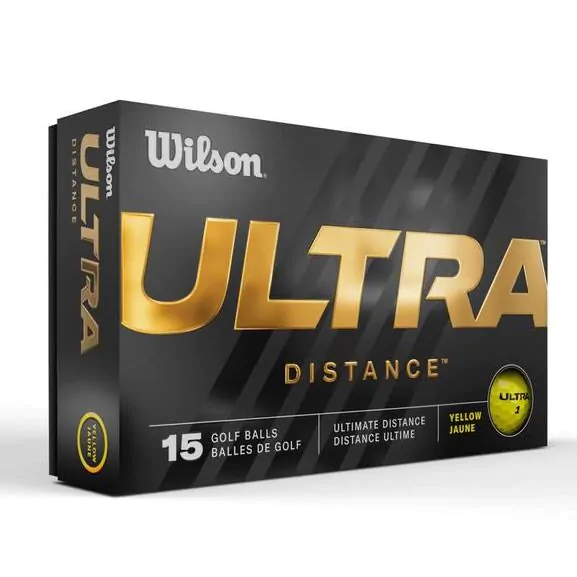 Wilson Ultra Distance 15 Ball Pack Yellow Golf Balls 1 Wilson Ultra Distance 15 Ball Pack Yellow Golf Balls